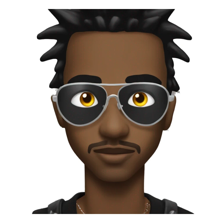 Playboi carti wearing two spiked ha sticker