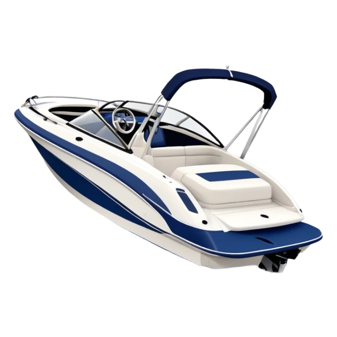 Speedboat - Bayliner 185 Bowrider (Model Year: 2020) (Iconic colour: White with navy blue accents) sticker
