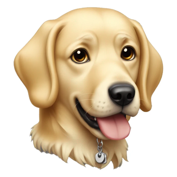 blonde dog with erik nametag sticker