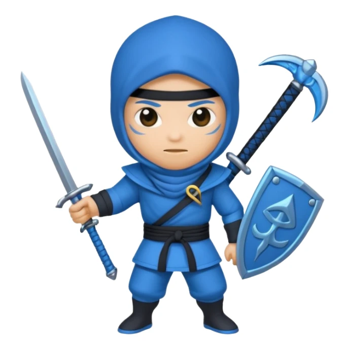 necesito un emoji ninja con el signo de acuario  sticker