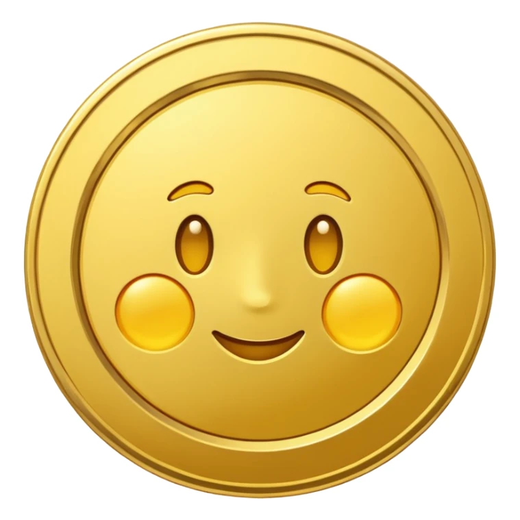 A single coin yellow color sticker