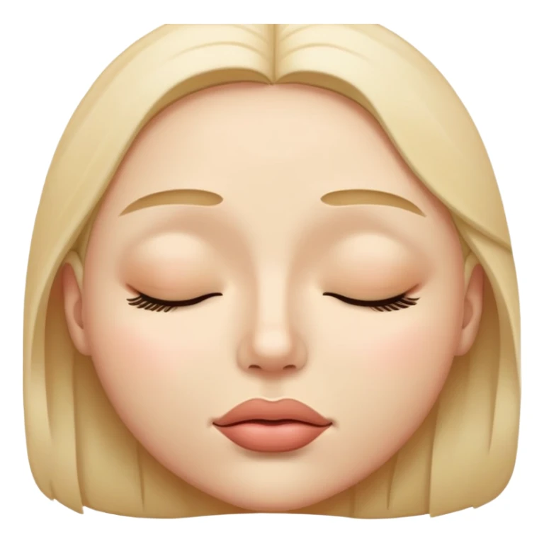 Una carita con los ojos cerrados mordiéndose el labio sticker