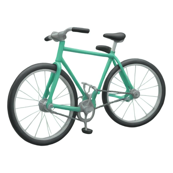 bike with wheels made out of glass sticker