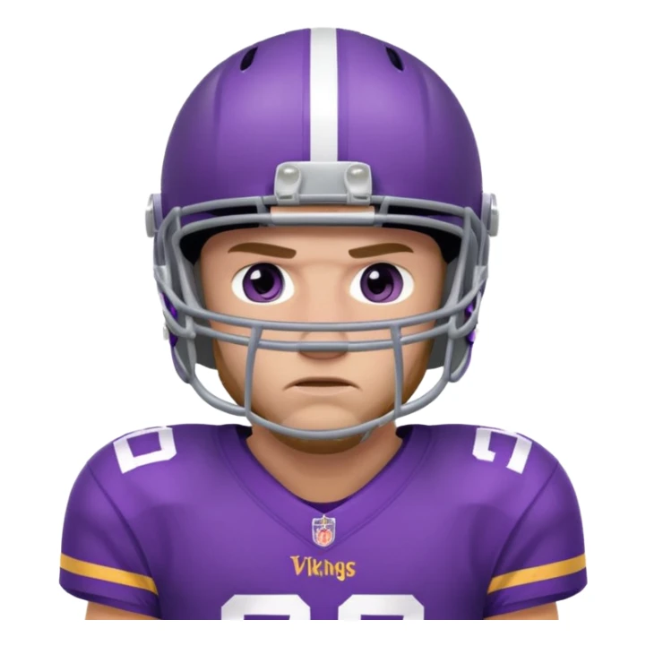 Sad Vikings football player  sticker