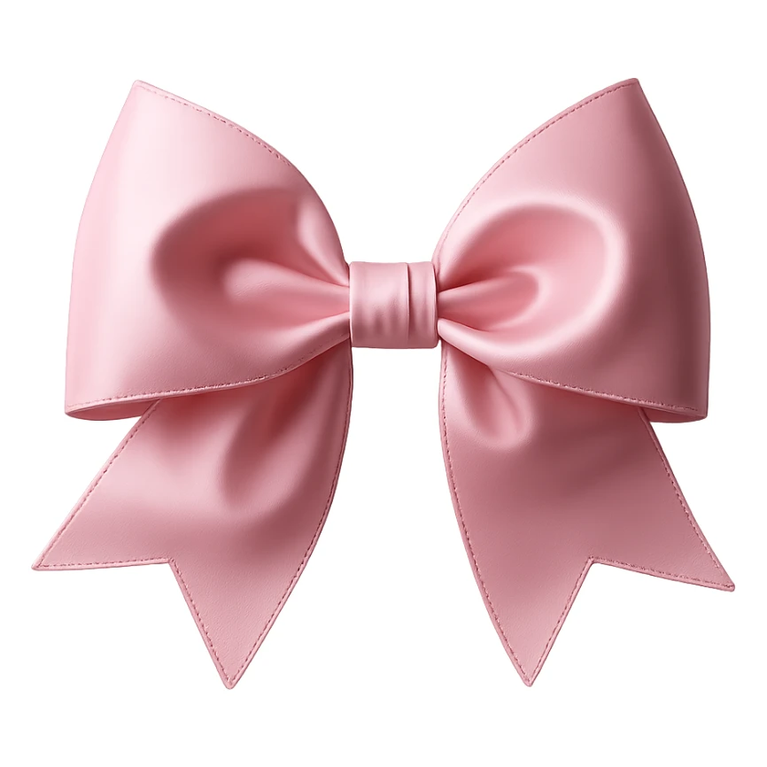 Remove the background and keep only the pink gothic bow in a photorealistic style. sticker