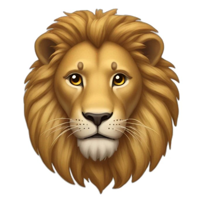 Lion mélanger avec un lion sticker
