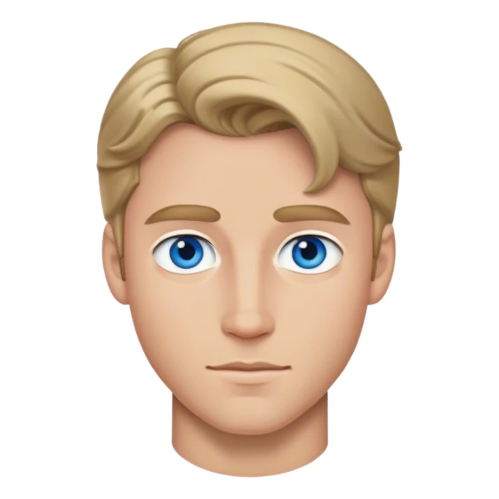 Prince Charming with blue eyes ad dark blonde hair sticker