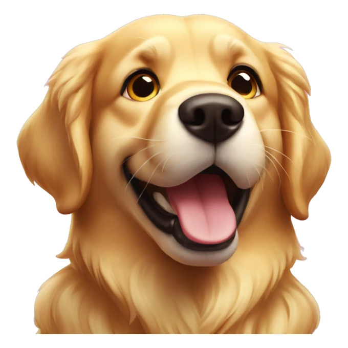 golden retriever in the amusement park sticker