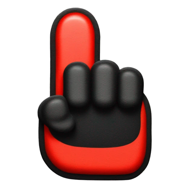 we're #1 foam finger in black and red sticker