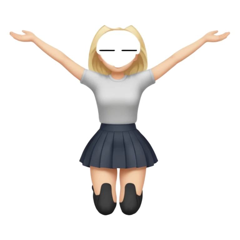 Girl on hands and knees with head down and butt in the air sticker