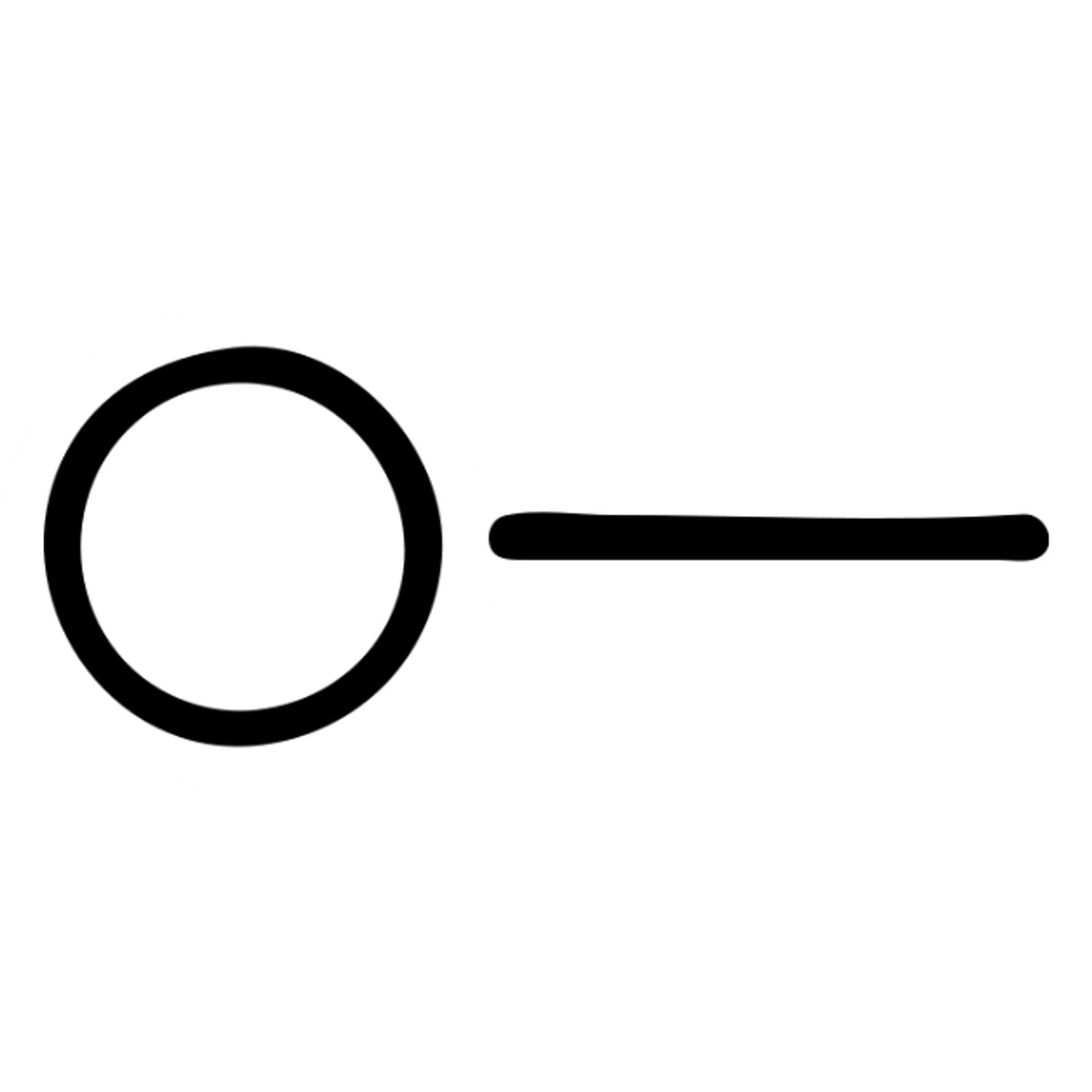 simple bullet point, outlined style sticker