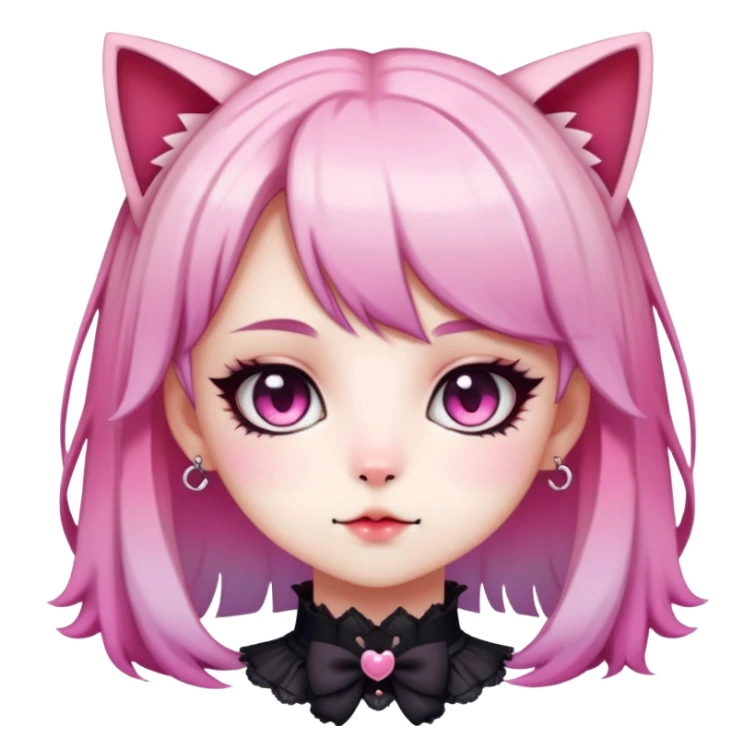 Gorgeous Edgy Kawaii Lolita Gradient Beautiful Anime Emo CatLady sticker