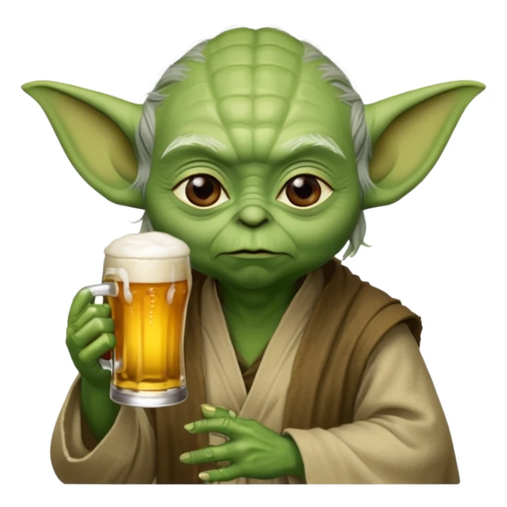 Yoda qui boit une bière sticker
