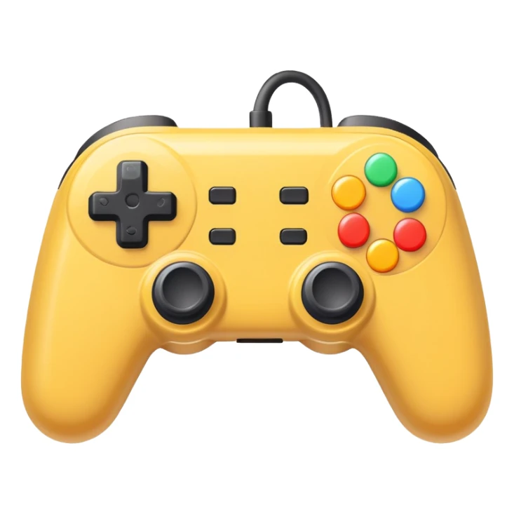 A cute cartoon joystick controller with pixel art details sticker