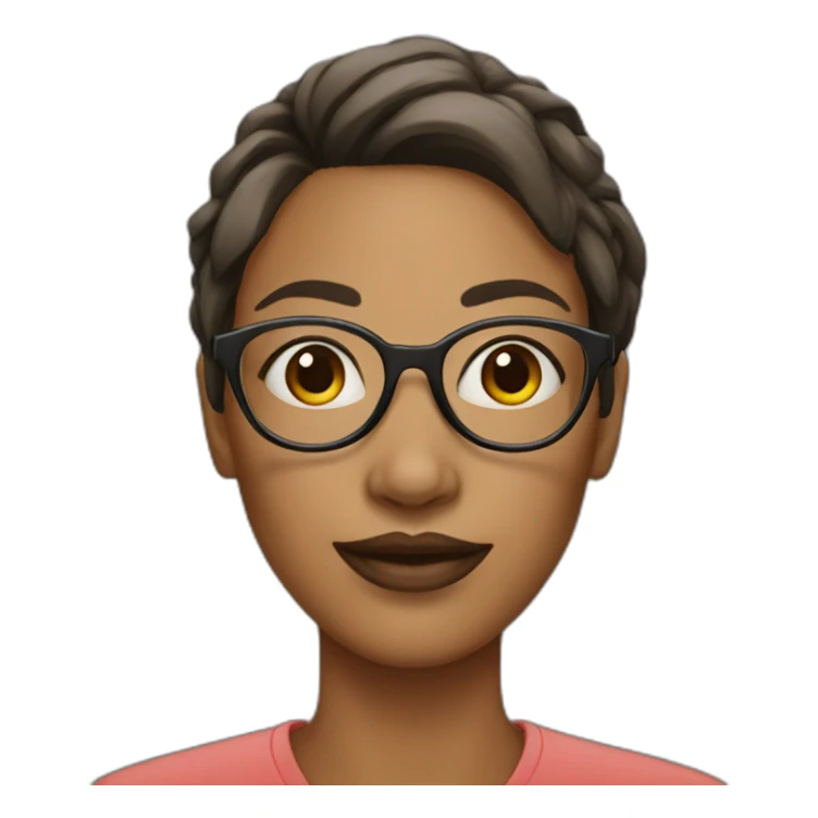 woman with nose ring and glasses sticker