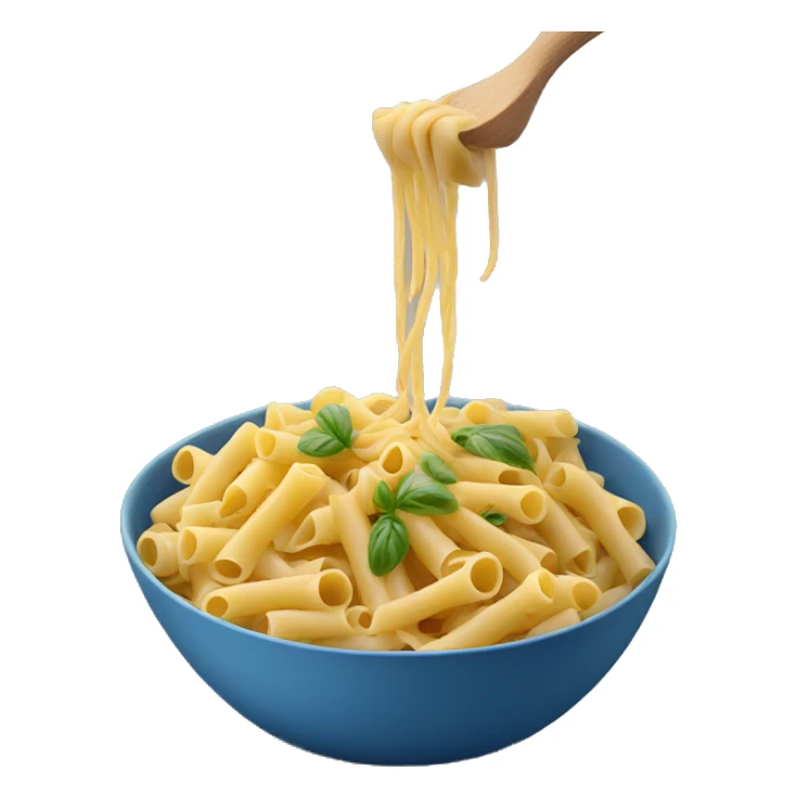 Pasta with blue bowl sticker