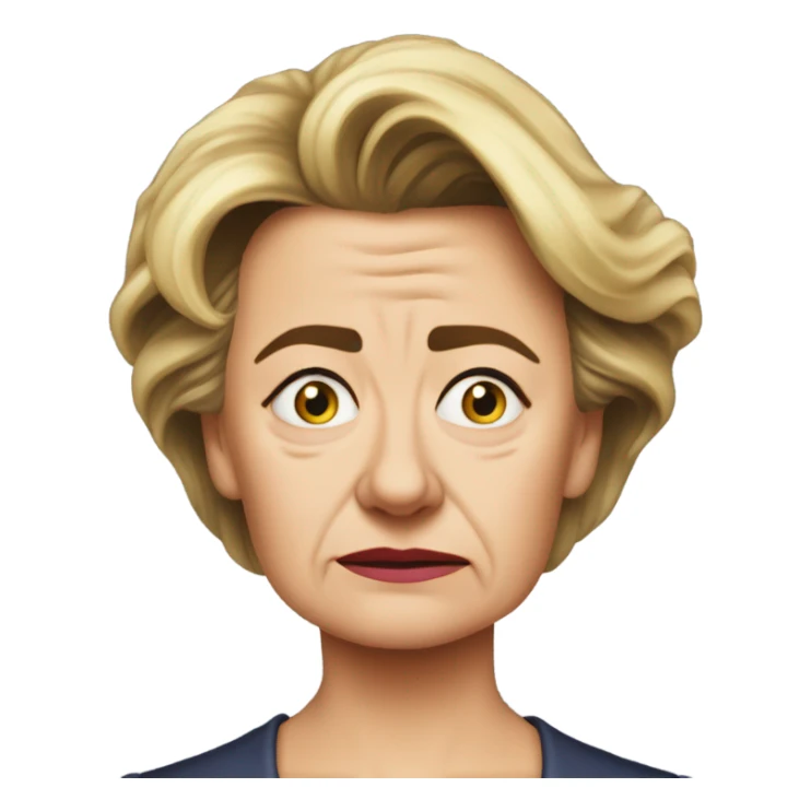 Ursula von der Leyen very sad sticker