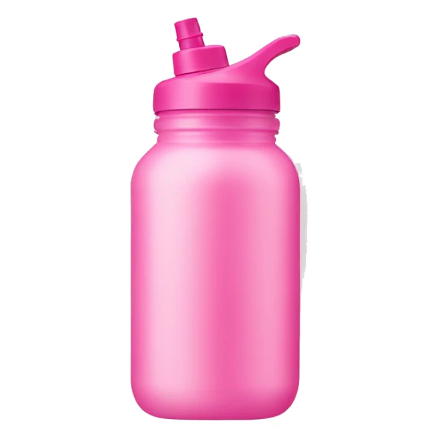 Pink water bottle with carrying lid sticker
