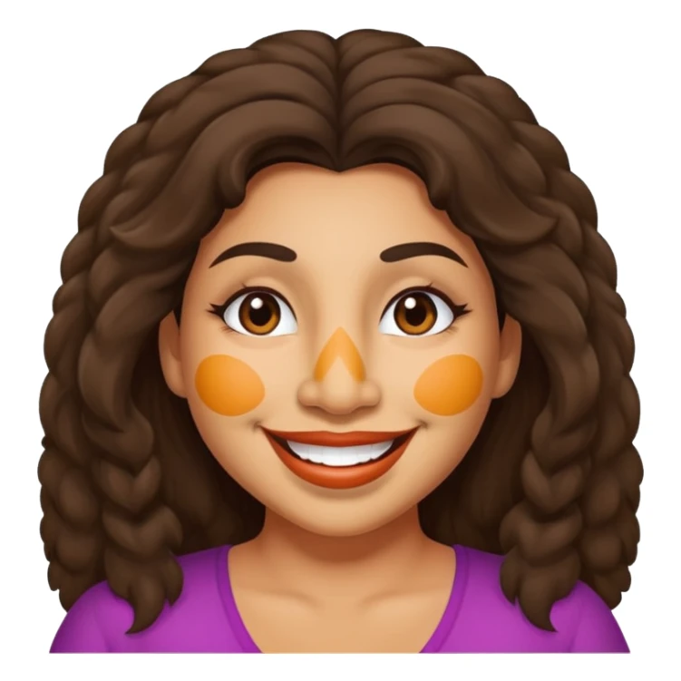 thick latina baddie with a hairy face and a large nose sticker