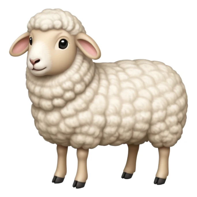 High resolution of   realistic full body sheep without distorted , no extra hybrid sticker