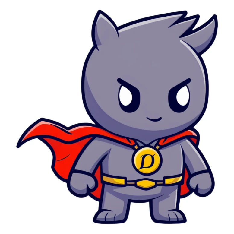 Discord logo mascot wearing a hero cape sticker
