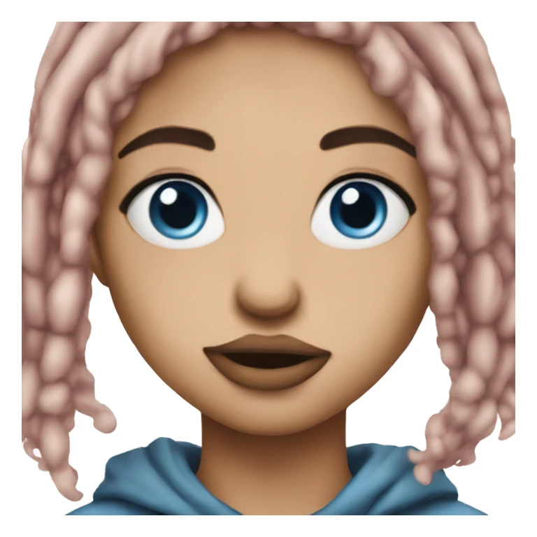septum piercing blue hair liberal emoji sticker