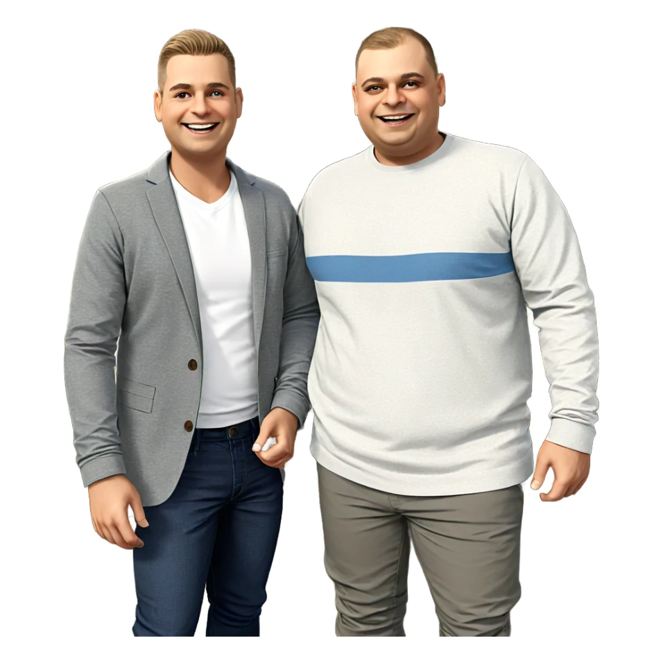 smiling boys outdoors together sticker