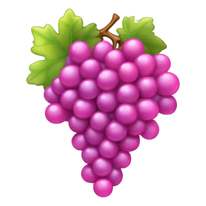 Cluster of hot pink sparkly grapes with crystals sticker