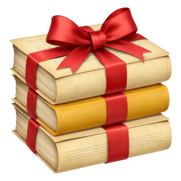 Stack of aged letters, tied with a red ribbon sticker