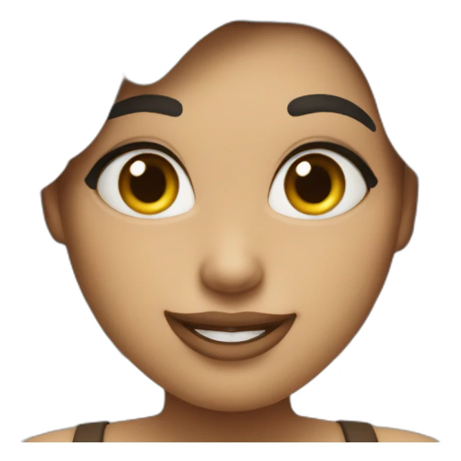 a curvy girl winking sticker