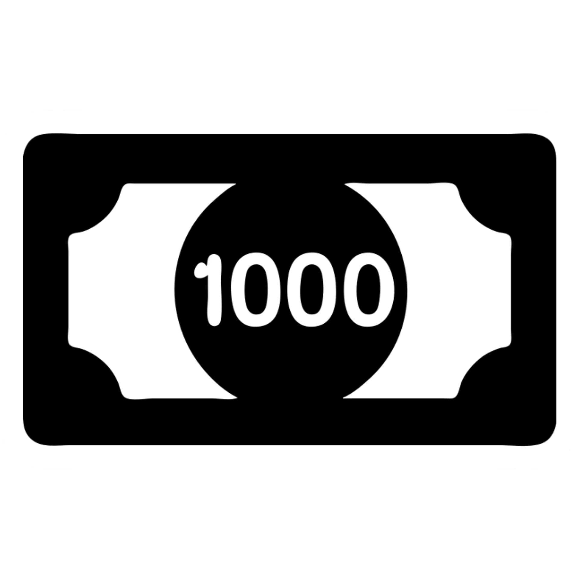 Philippines 1,000 peso bill sticker