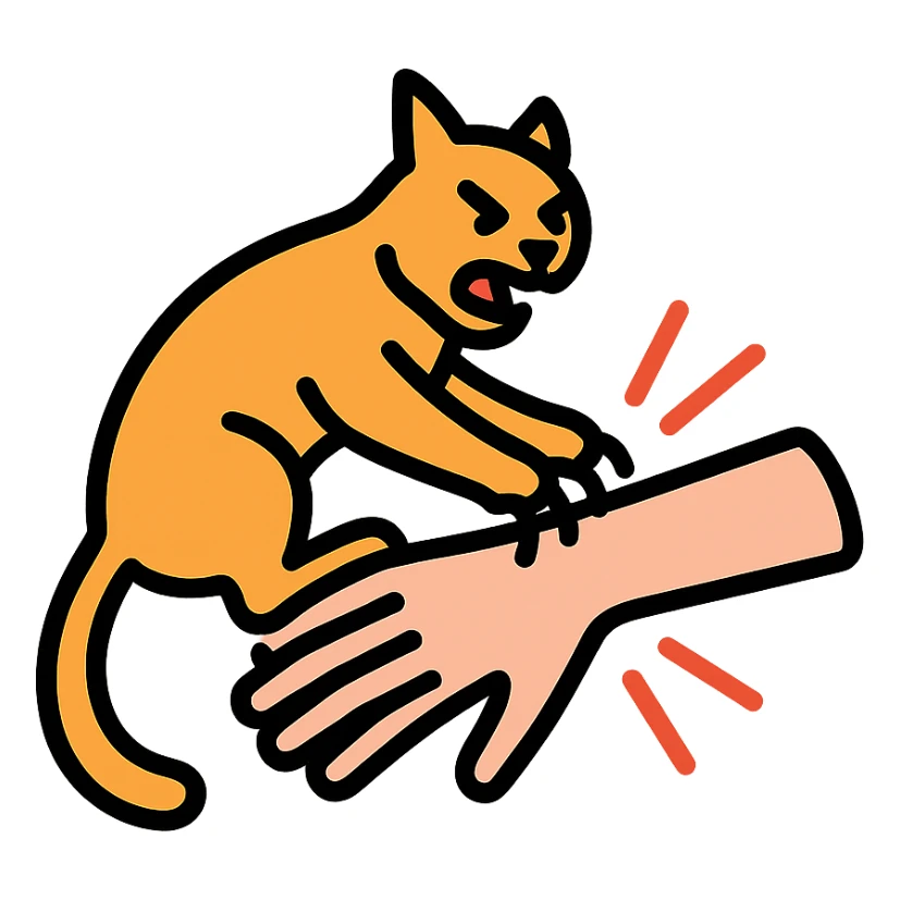 cat attack sticker