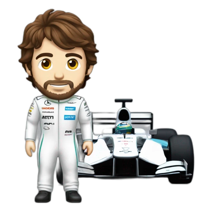 Fernando alonso f1 suit and aston martin f1 car sticker