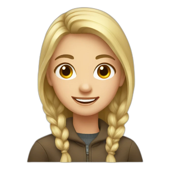 A Russian girl smiling sticker