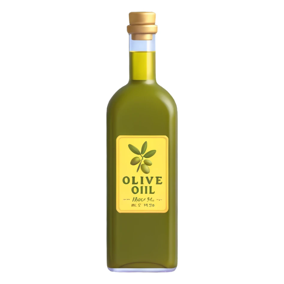 glass bottle of olive oil sticker