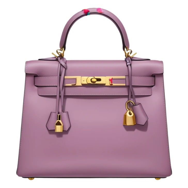 hermes kelly mauve color gold hardware sticker