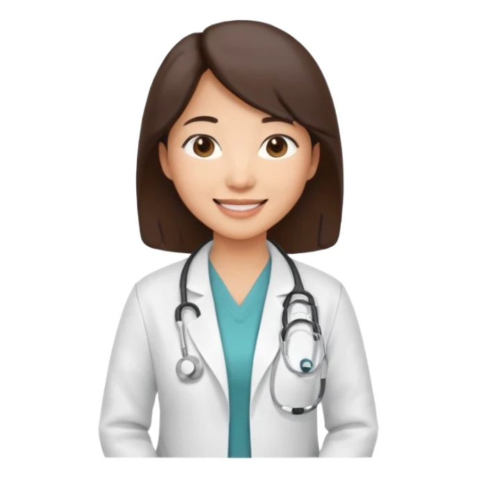 Asian female doctor obstetrician sticker