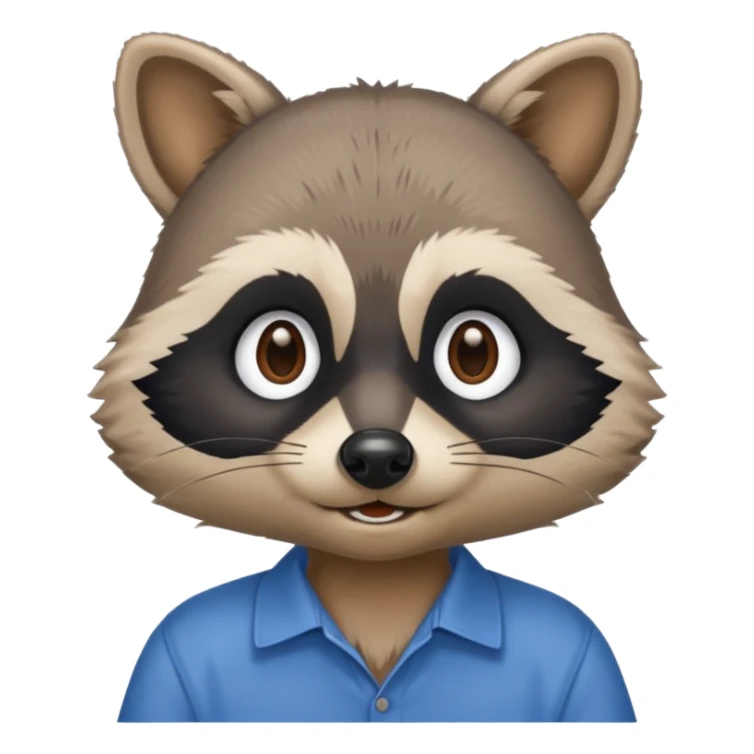waitor racoon blue shirt sticker