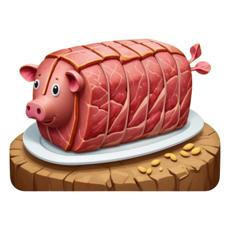 surrealist spam art meat french countryside landscape  sticker