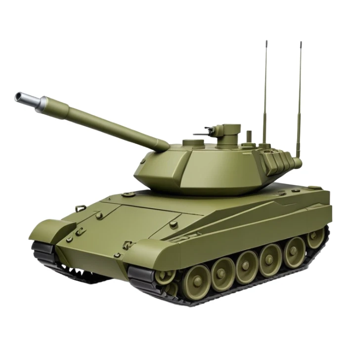 military battle tank with cannon turret sticker