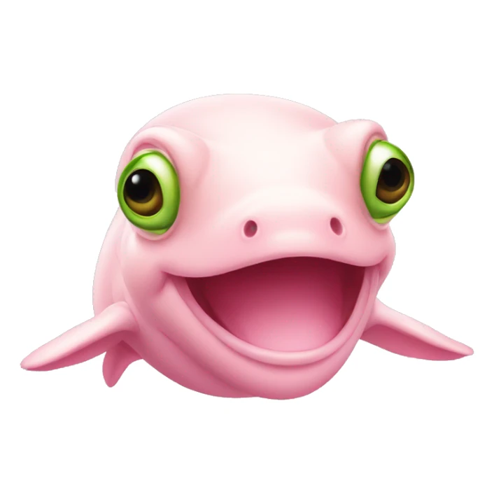 Pink beluga whale with the face of a frog sticker