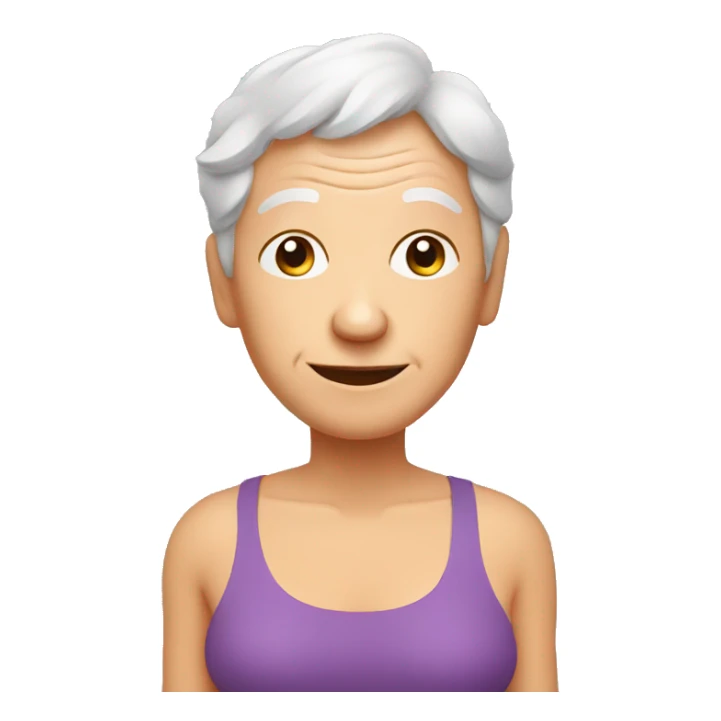 Yoga older person sticker
