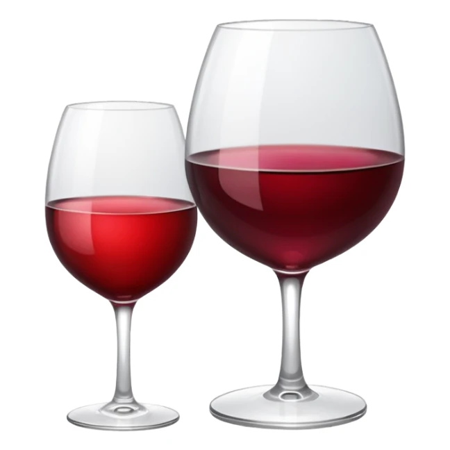 Genera un emoji de un corazón blanco con vino tinto , sencillo y lindo  sticker