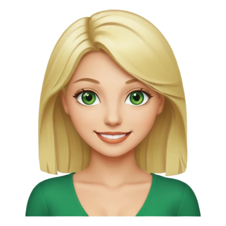 Sexy Queen Green eyes blonde Hair sticker
