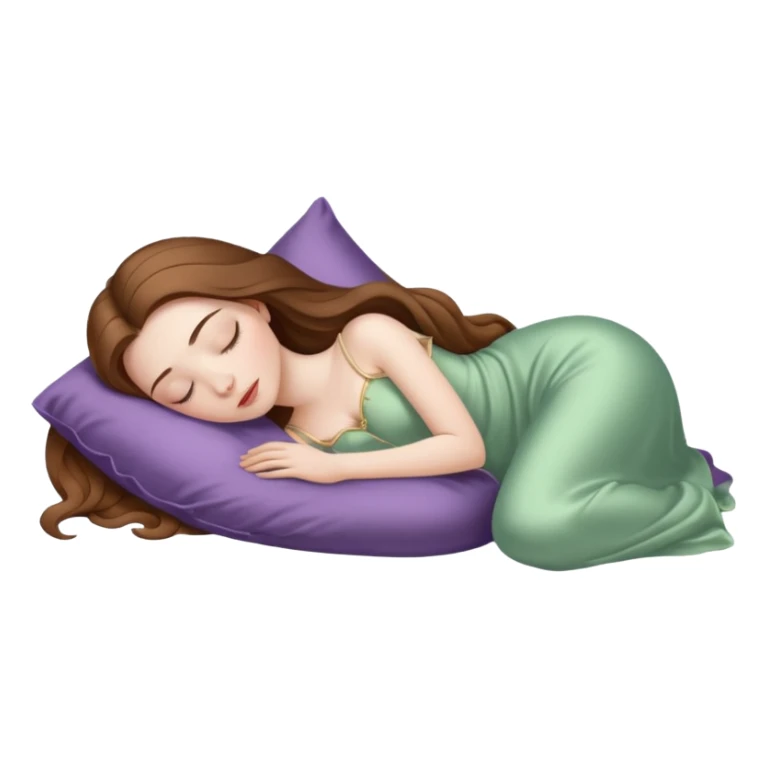 sleeping beauty white girl with a silk pillow sticker