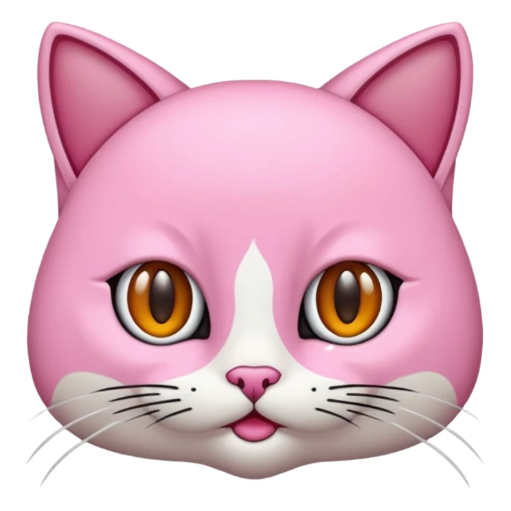 Pembe bir kedi kuyruğu İnce sticker