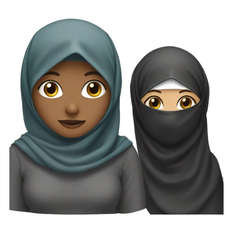 hijab girl with niqab sticker