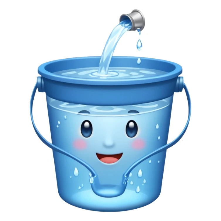 Chucked bucker of water sticker