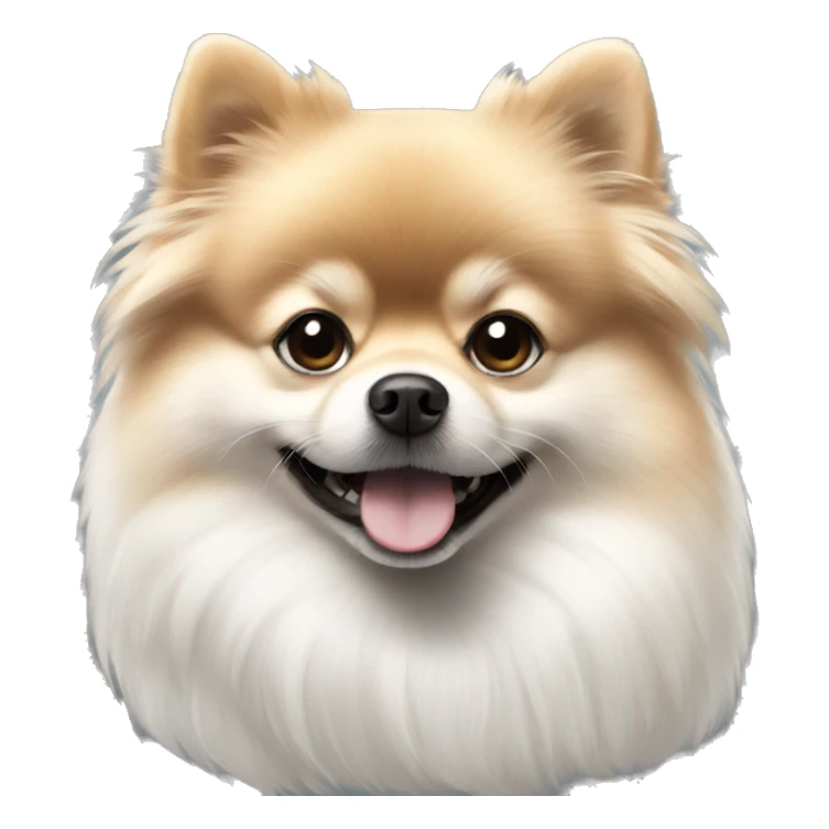 Pomeranian black and white  sticker