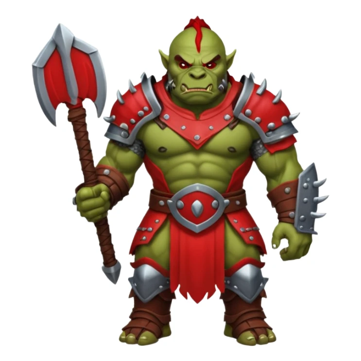 Orc guerrier rouge sticker